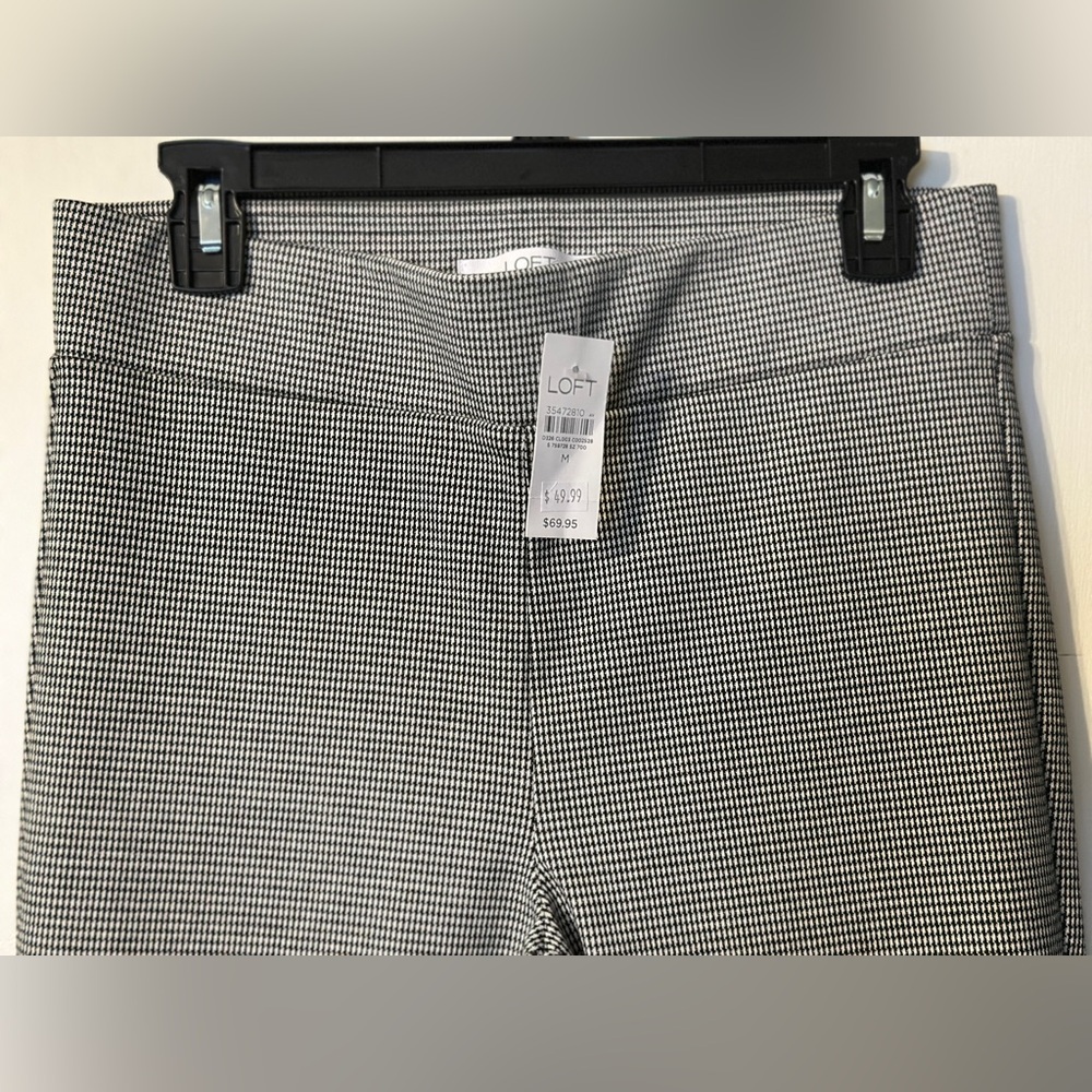 NWOT LOFT	Houndstooth leggings	Black/Ivory	M - Picture 6 of 6
